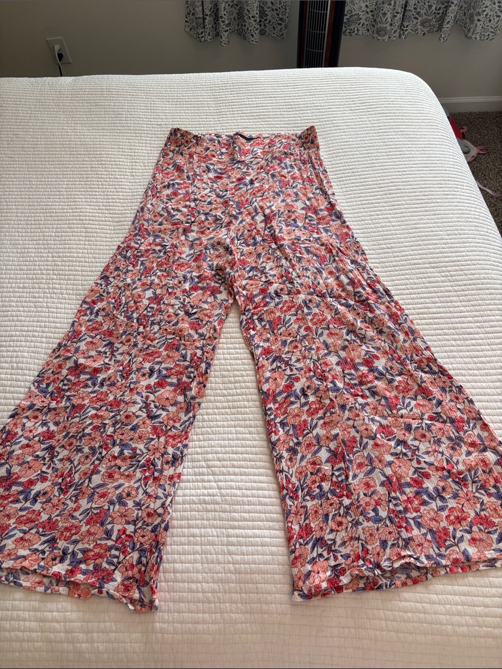 Kendall & Kylie Pink Floral Boot Cut Pants